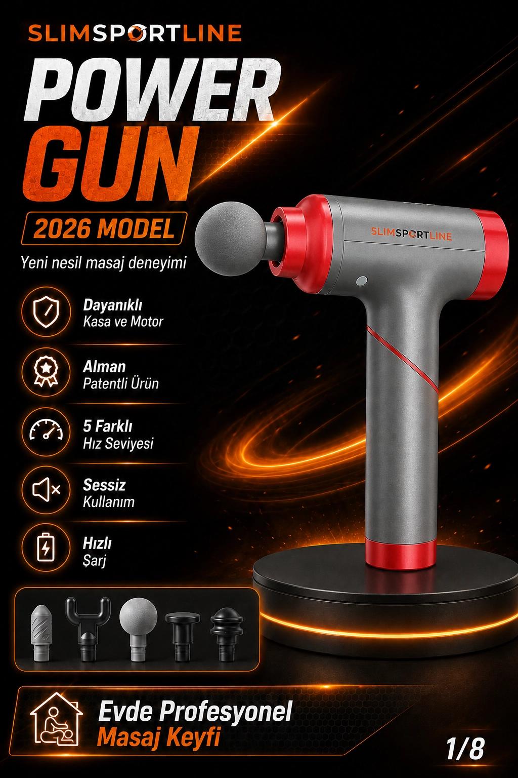 SLİMSPORTLINE POWERGUN MASAJ ALETİ